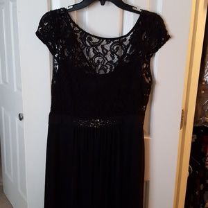Floor length Adrianna Papell dress.